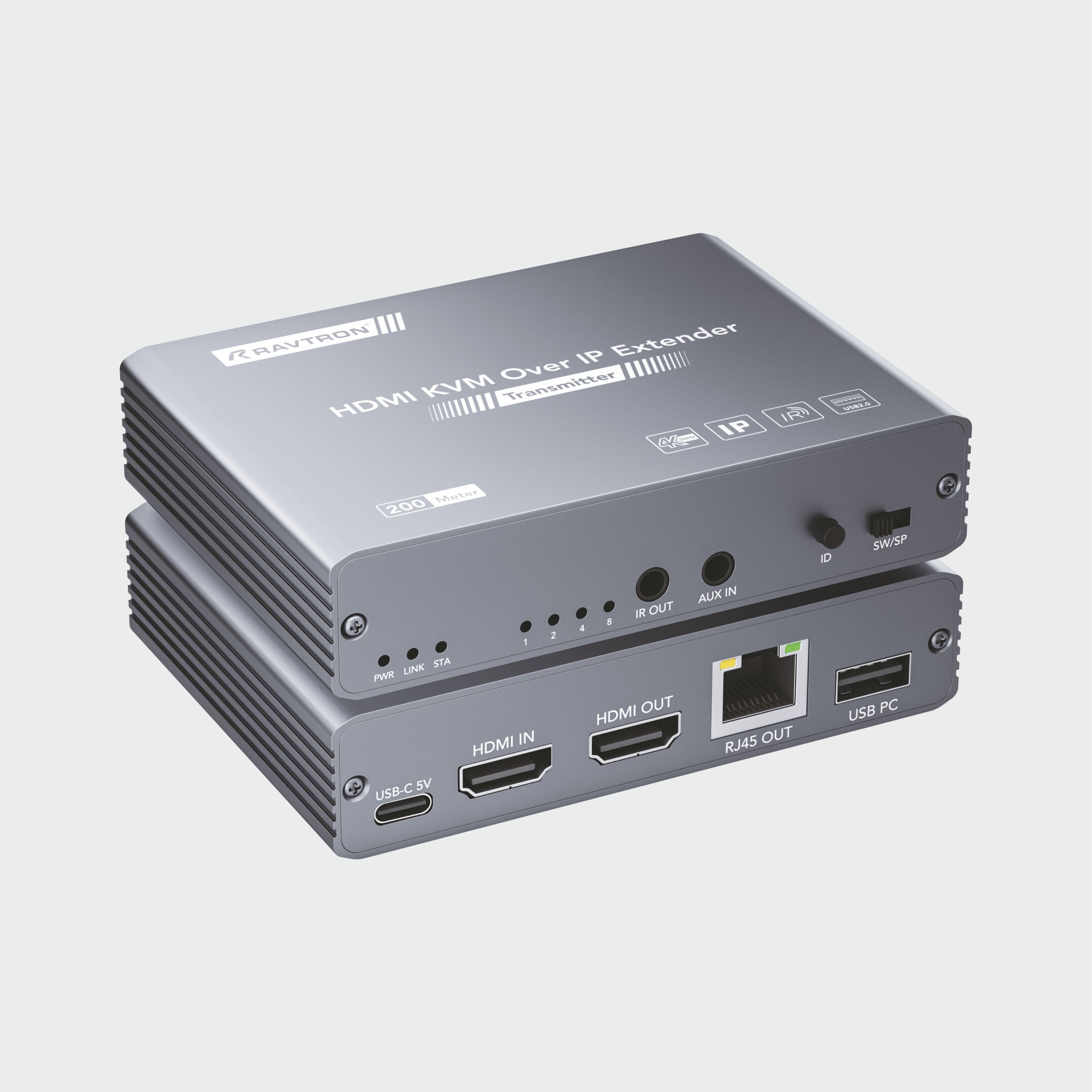 Ravtron HDMI 4K Extender KVM 200 Meter