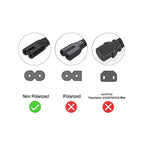 Ravtron 2 PIN POWER CORD (Pack of 5 Pcs)