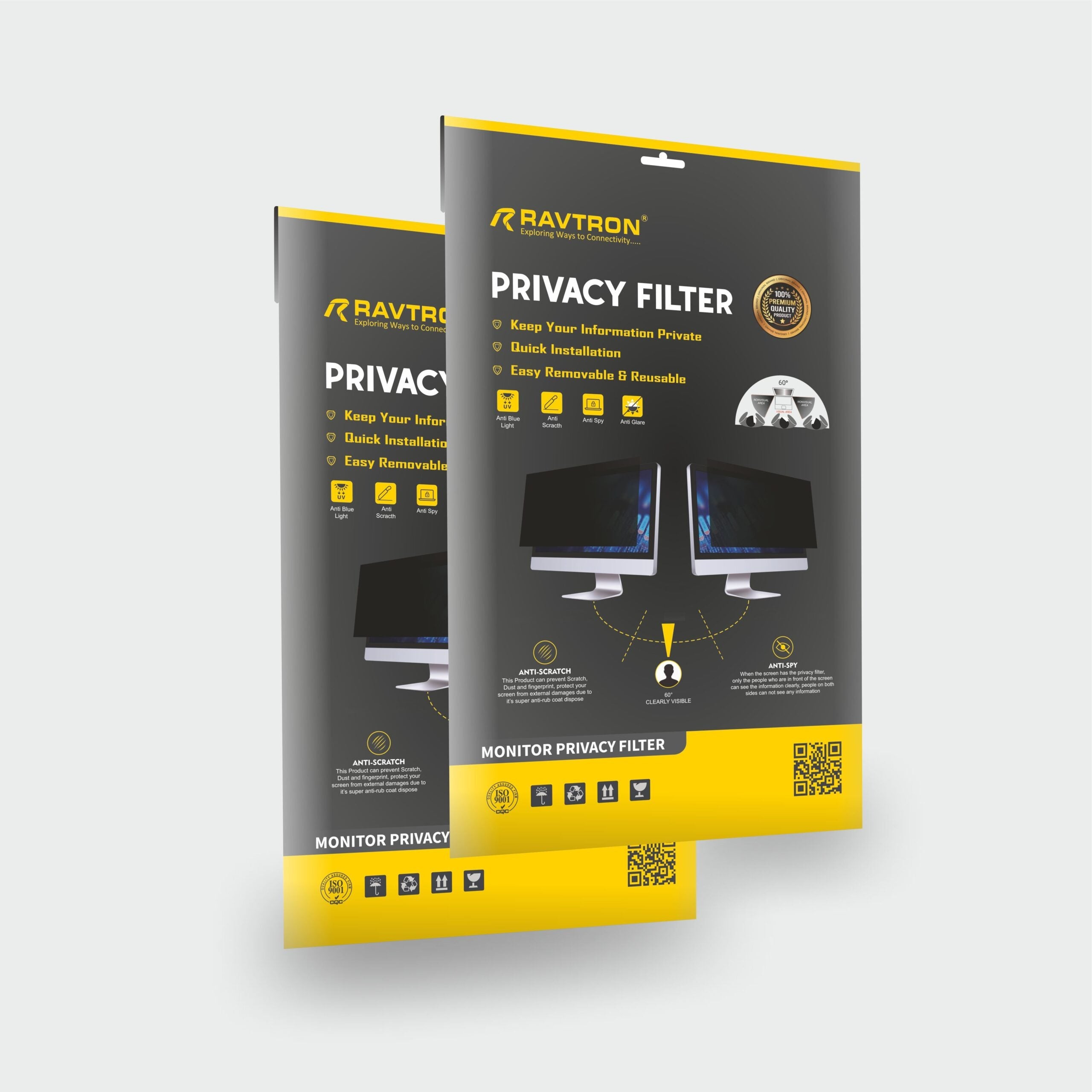 Ravtron Privacy Filter For Monitors Magentic