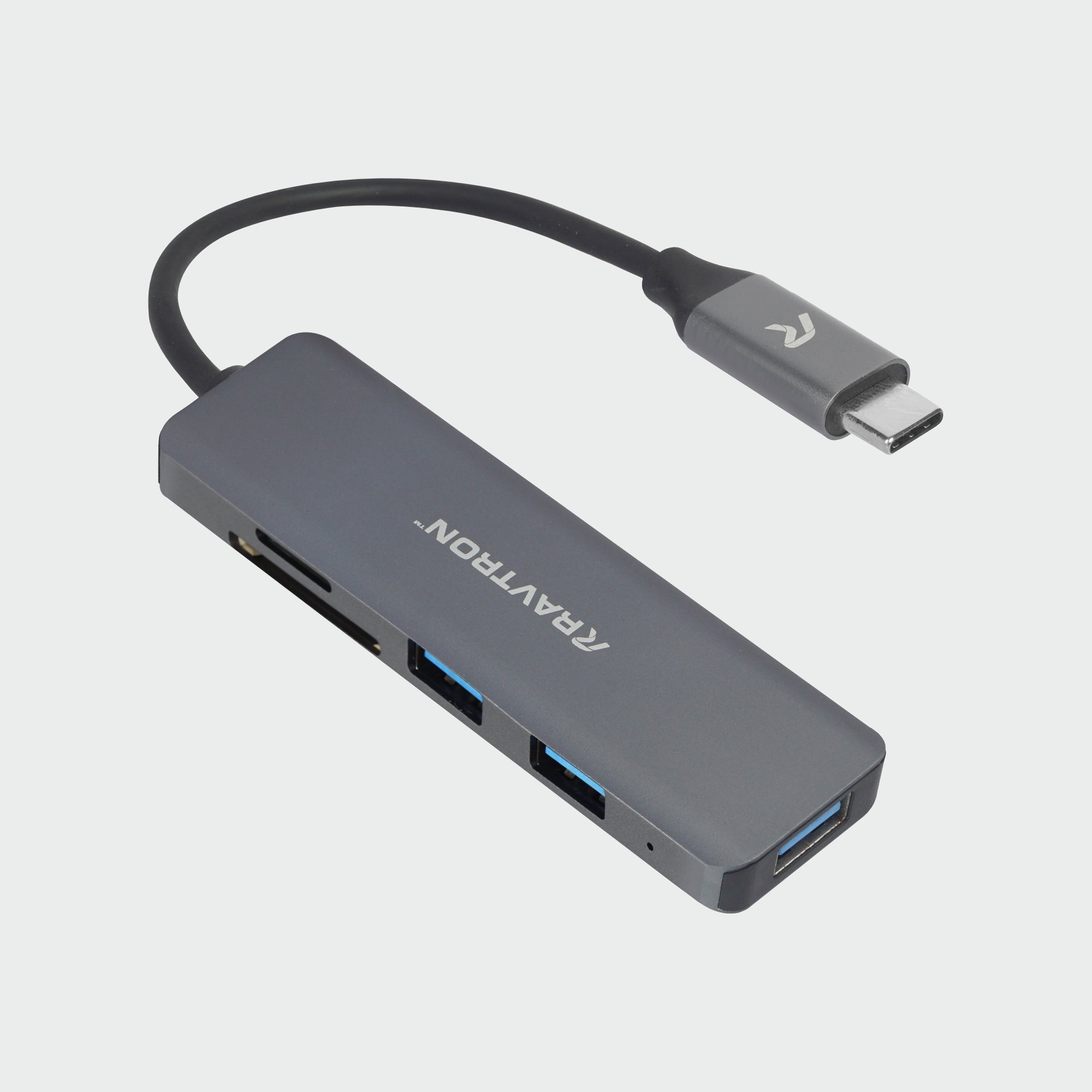 Ravtron Type C to 3 x USB 3.0 + Card Reader + Type C PD