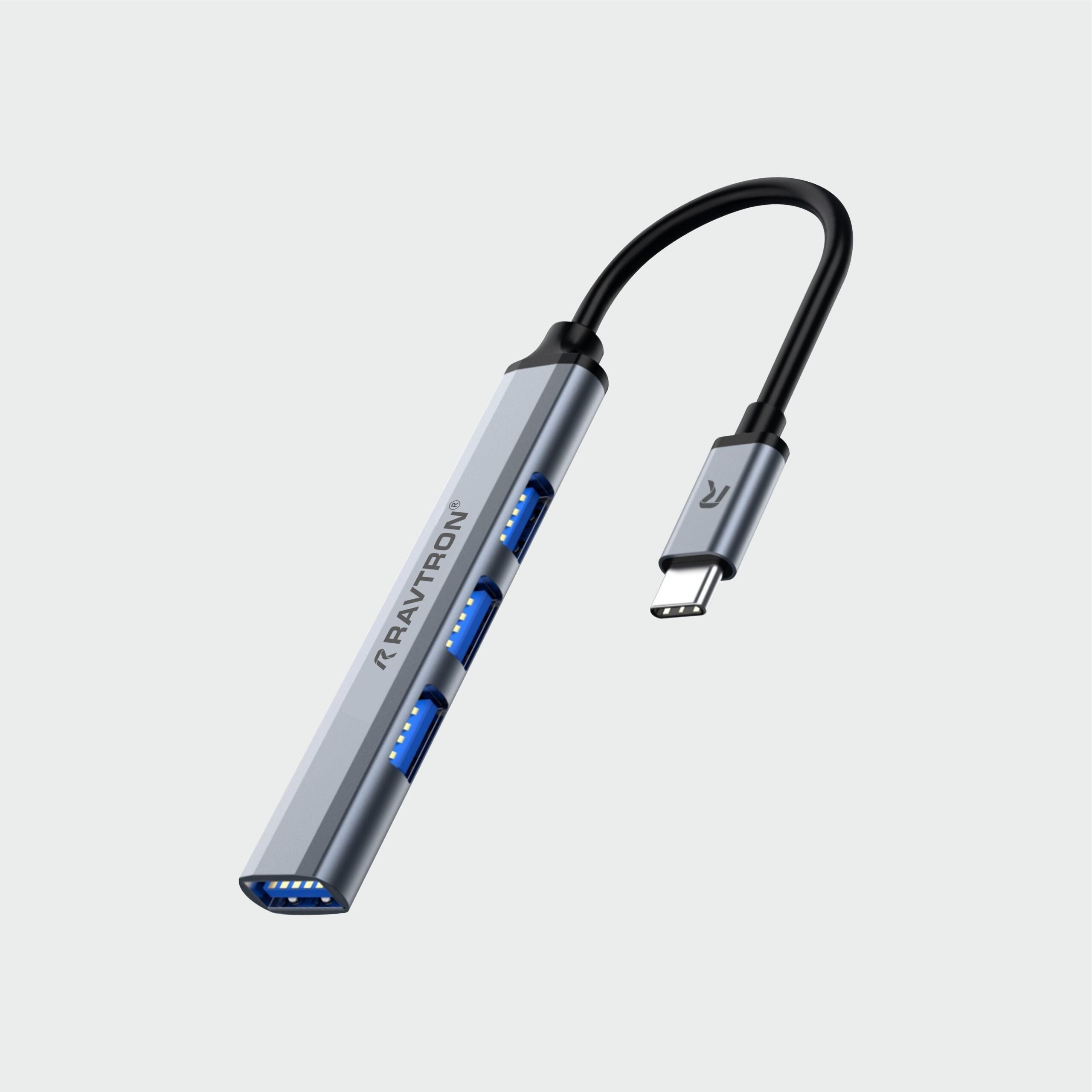 Ravtron Type C to 4 Port USB 3.0 HUB Metal