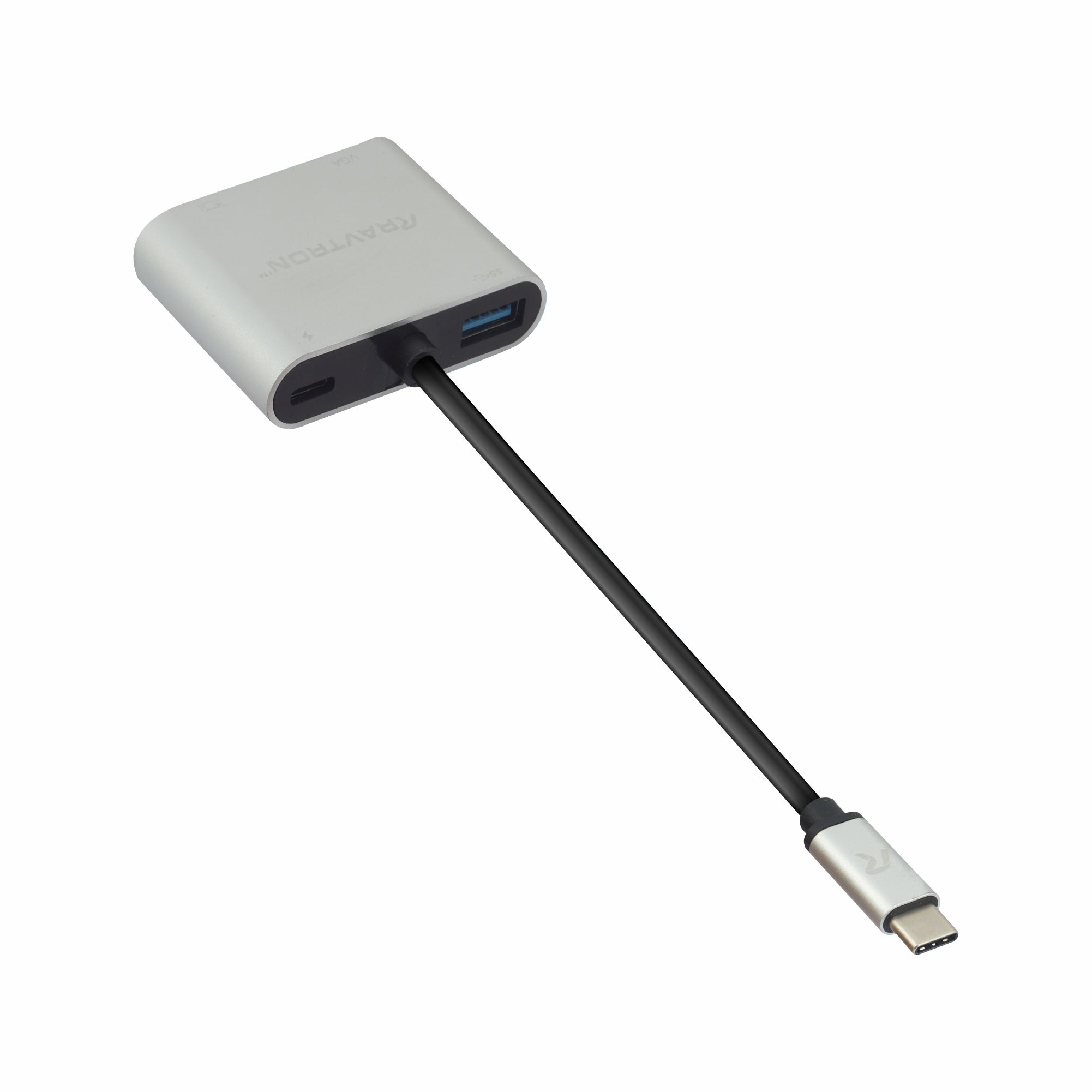 Ravtron Type C to HDMI F + VGA + USB & Type C PD Metal