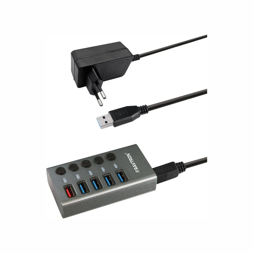 Ravtron USB 3.0 to 5 Port USB 3.0 Hub with Power