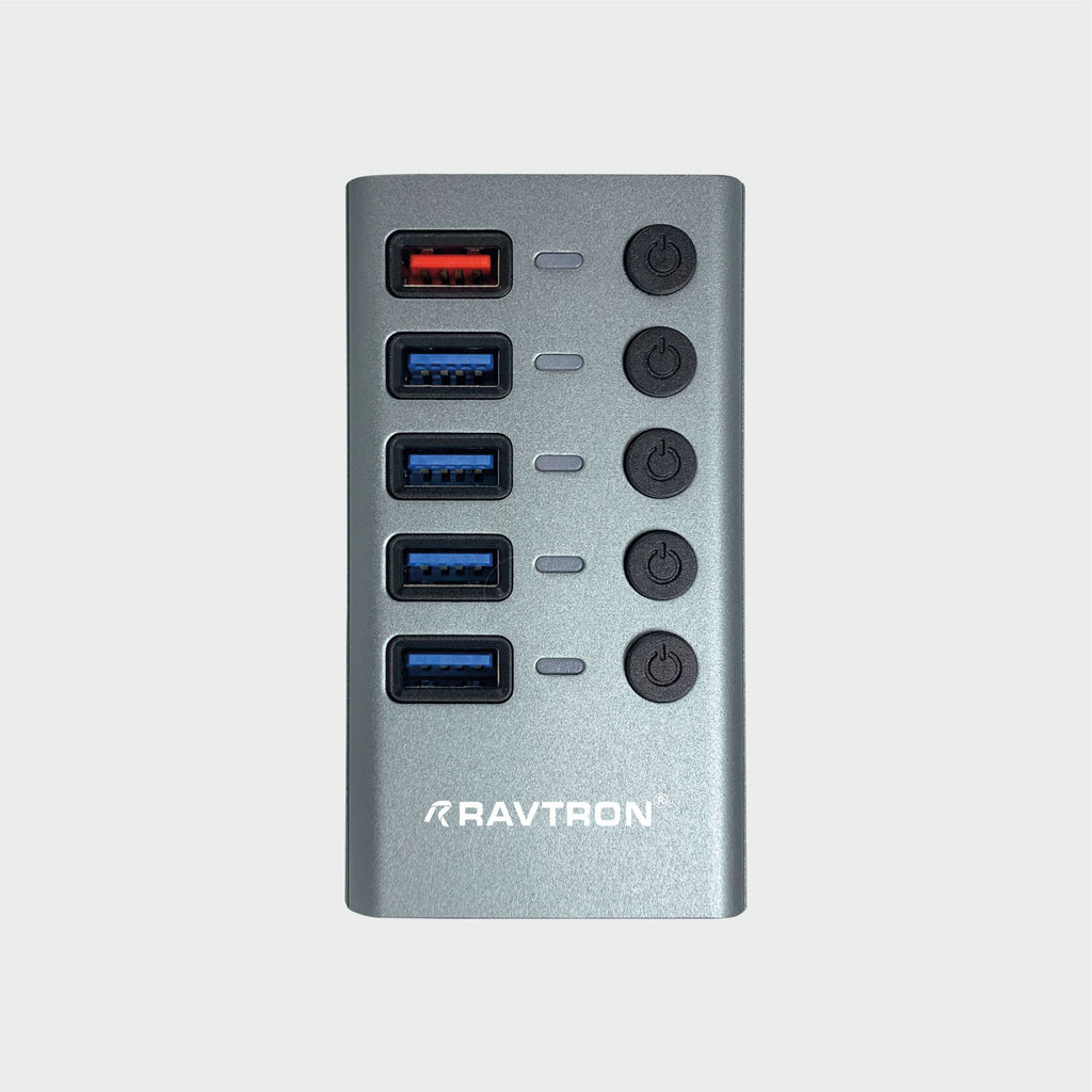 Ravtron USB 3.0 to 5 Port USB 3.0 Hub with Power