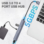 Ravtron USB 3.0 to 4 Port USB 3.0 HUB Metal