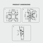 Ravtron Flat Panel full motion TV Wall Mount 19″ – 43″ (R-MT1943)
