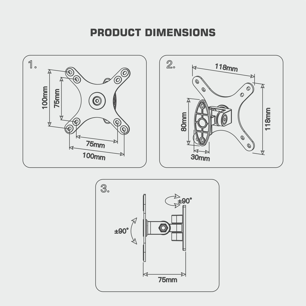 Ravtron Monitor Tilt Wall Mount 14″ – 32″ (R-MT1429)