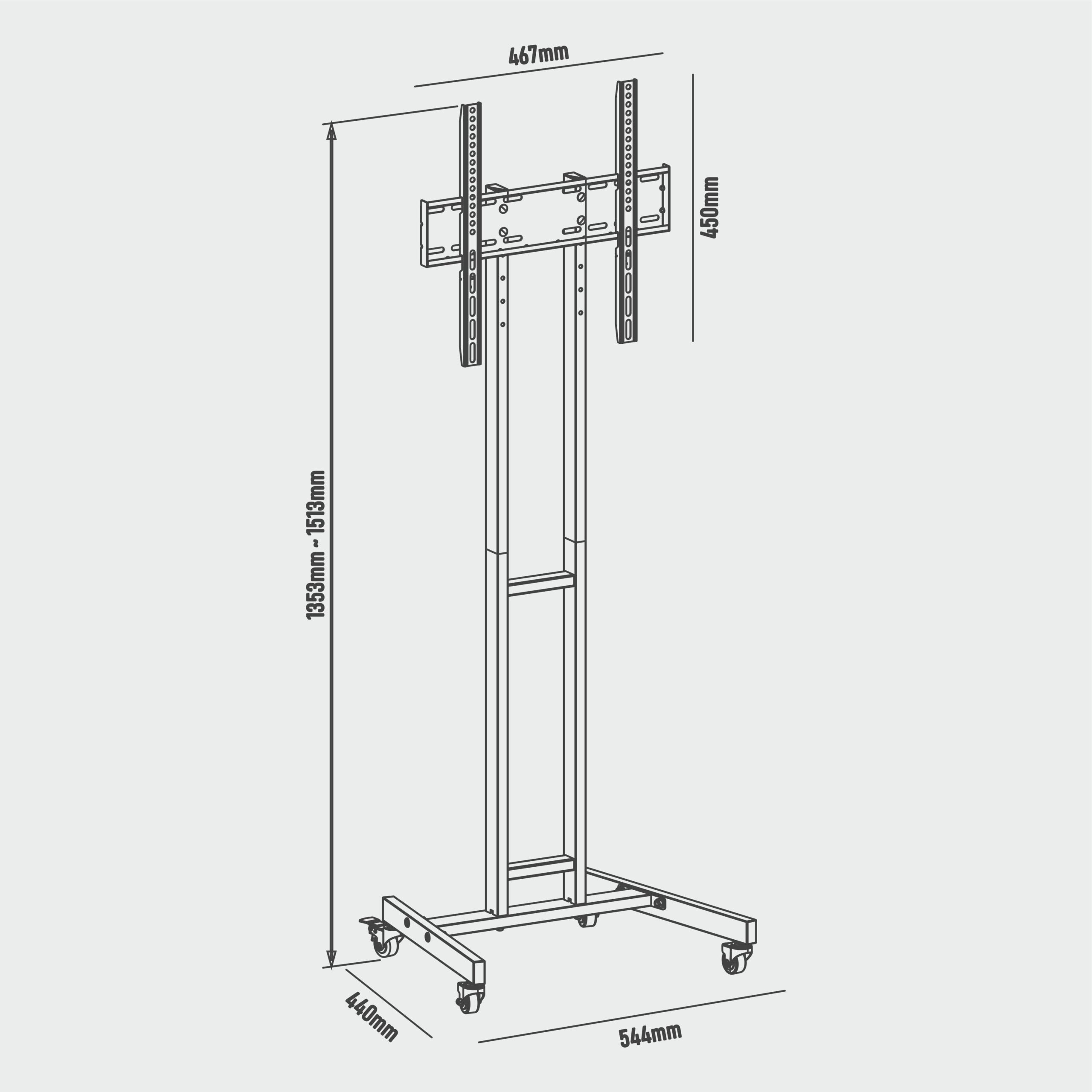 Ravtron Movable TV Cart 26″ – 60″ (R-ST2660)